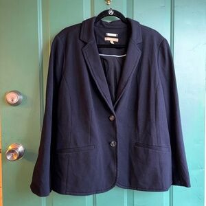 Talbots Gold Label Sz 18W Navy Blue business jacket excellent condition